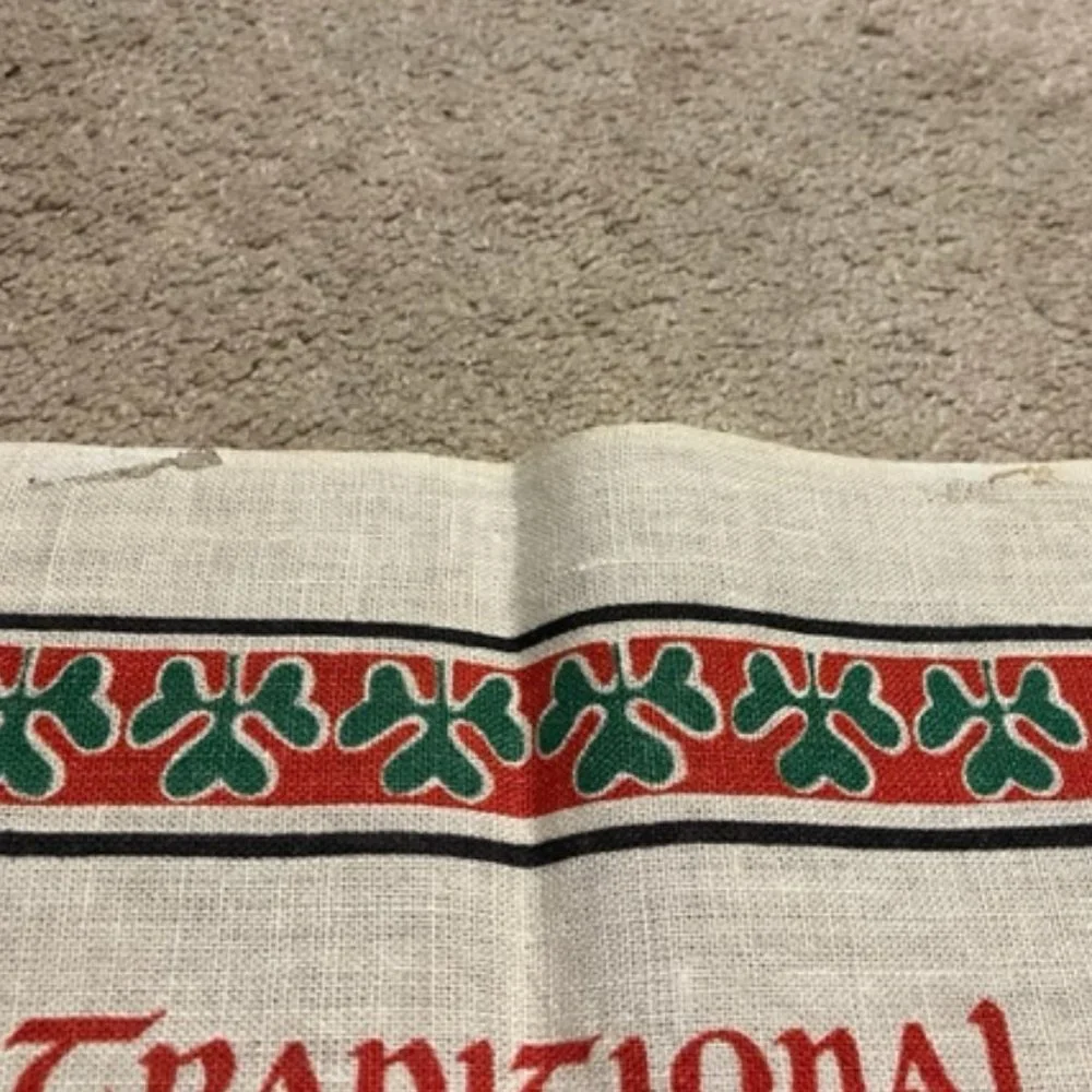 VTG Nelson Irish Linen Tea Towel ~Traditional Irish Bread Recipe 19